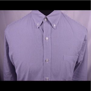 J. Crew Button Down Dress Shirt Men's Sz L  2 Ply